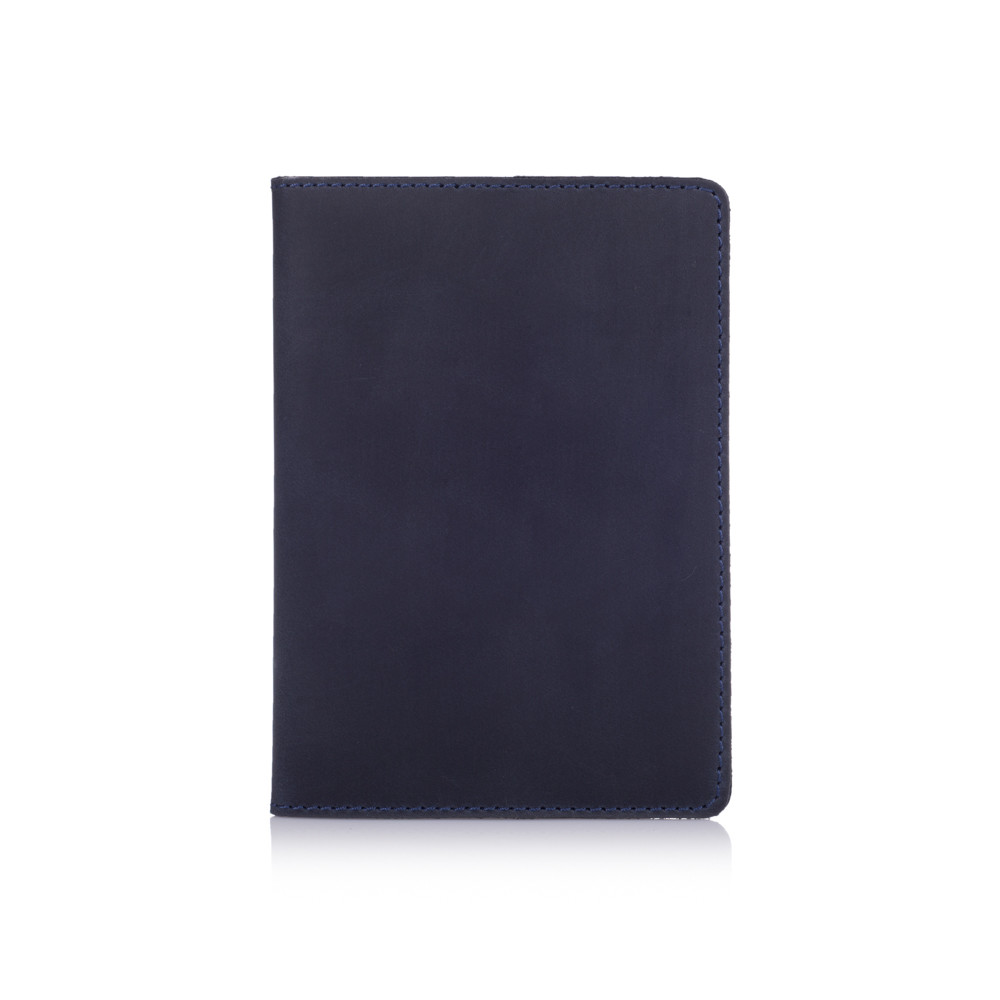 Обкладинка для паспорта з натуральної матової шкіри червоного кольору, фото 1