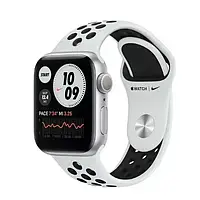 Смарт-часы Apple Watch Nike SE GPS 40mm Silver Aluminum Case with Pure Plat./Black Nike Sport Band (MKQ23)