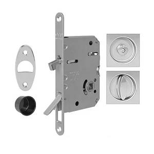 Ручки для розсувних дверей B04651.50.34 SCIVOLA TRE CLASS kit A з механізмом WC 34 - матовий хром BRASS