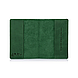 Оригінальна шкіряна обкладинка для паспорта зеленого кольору з художнім тисненням "Mehendi Art", фото 4