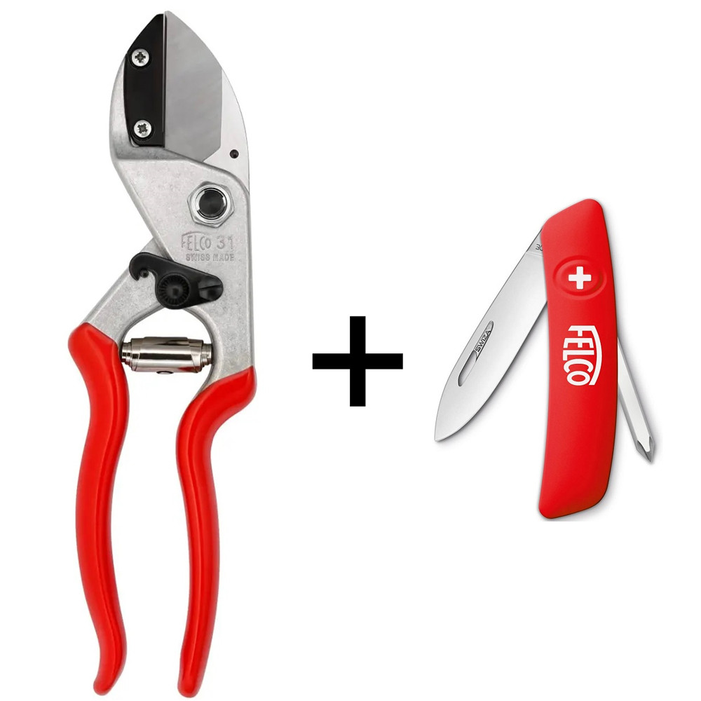 Набір секатор садовий Felco / Фелко 31 + ніж Felco-Swiza 502 (Швейцарія)