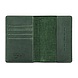 Оригінальна шкіряна обкладинка для паспорта з відділенням для карт зеленого кольору з художнім тисненням "Let's Go Travel", фото 4