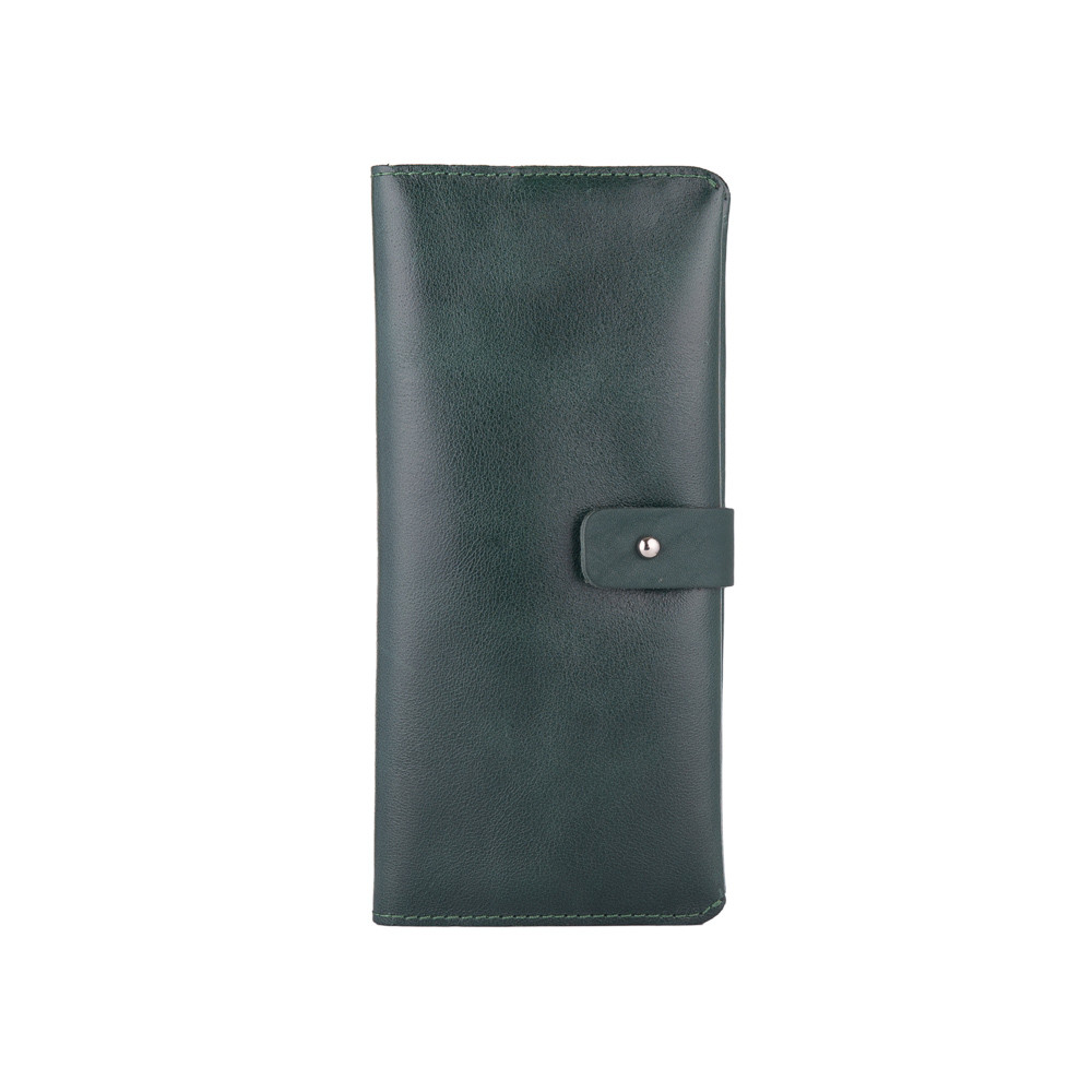 Оригінальний гаманець на кобурном гвинті, з натуральної шкіри зеленого кольору, фото 1