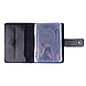 Оригінальний картхолдер з натуральної шкіри на кобурном гвинті синього кольору, фото 6