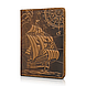 Руда дизайнерська обкладинка для паспорта з відділом для карт, колекція "Discoveries", фото 4