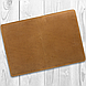Руда шкіряна обкладинка-органайзер для документів c вкладенням ПВХ, фото 3