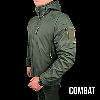 Куртка combat демисезонная тактическая хаки softshell, армейская куртка софтшелл ЗСУ