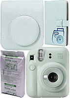 Набор Бирюзовый Фотокамера моментальной печати Fujifilm INSTAX Mini 12 Mint Green / Картридж 10 фото