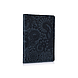 Синя шкіряна дизайнерська обкладинка-органайзер для документів з вкладенням ПВХ, колекція "Mehendi Art", фото 3
