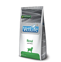 Сухой лечебный корм для поддержания функции почек собак Farmina Vet Life Renal 2 кг