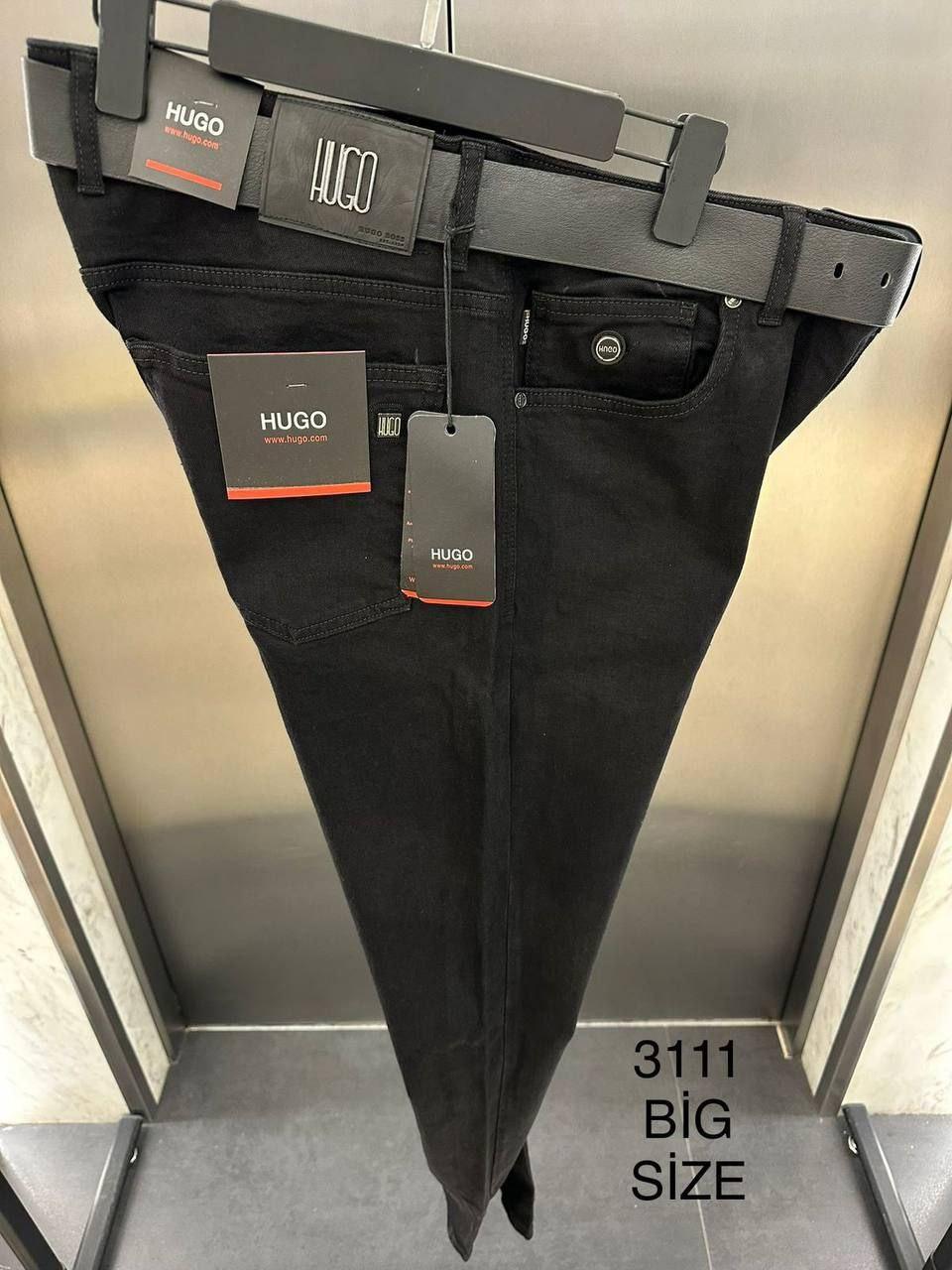 Чоловічі джинси Hugo Boss H3897 чорні Big Size, фото 1