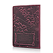 Фіолетова дизайнерська шкіряна обкладинка для паспорта, колекція "Discoveries", фото 4