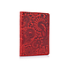 Червона дизайнерська шкіряна обкладинка для паспорта з відділенням для карток, колекція "Mehendi Art", фото 3