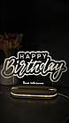 Світильник  на день народження, happy birthday, з USB кабелем , 20/12 см, фото 2