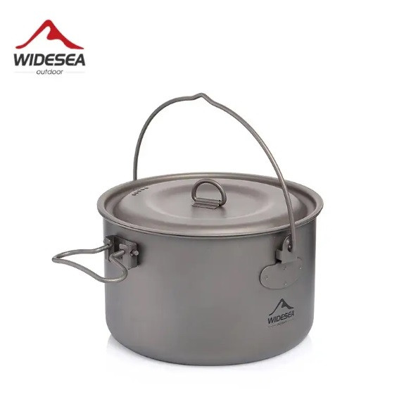 Титановий казанок Widesea 1950ml. Каструля з титану. Титановий посуд.