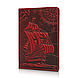 Червона дизайнерська шкіряна обкладинка для паспорта, колекція "Discoveries", фото 3
