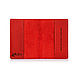 Червона дизайнерська шкіряна обкладинка для паспорта, колекція "Mehendi Art", фото 4