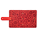 Червоний шкіряний картхолдер на кобурном гвинті з авторським художнім тисненням "Buta Art", фото 4