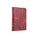 Шкіряна дизайнерська обкладинка-органайзер для ID паспорта та інших документів червоного кольору, колекція "Mehendi Art", фото 3