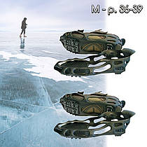 Льодоступи для ожеледиці на 24 шипи BlackSpur, M р.36-39 (2 пари) льодоходи на взуття від ковзання