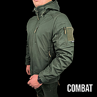 Куртка combat демисезонная тактическая хаки softshell, армейская куртка софтшелл M