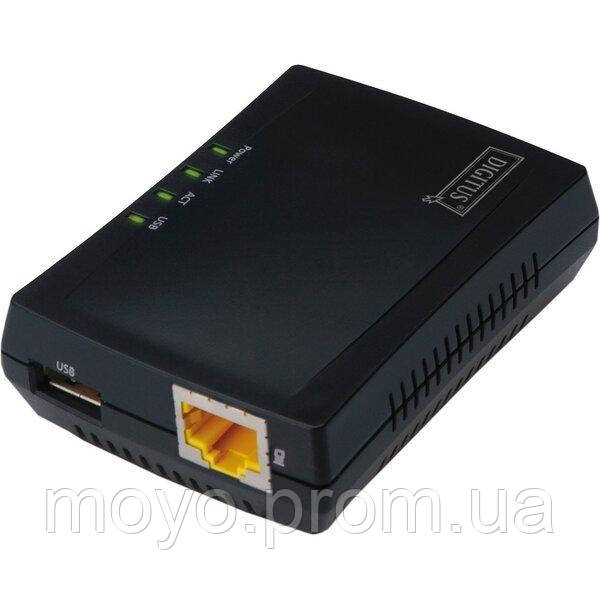 Принт-сервер DIGITUS Fast Ethernet, NAS, 1xRJ45, 1xUSB A 2.0 (DN-13020)