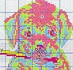Набір для вишивання за нанесеною на канву схемою "The dog painting". AIDA 14CT printed, 28*28 см, фото 9