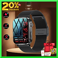 Умные смарт часы Smart F100 Black Смарт часы и фитнес-браслеты, Наручные электронные модные часы