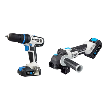 Набор электроинструментов MacAllister / Шуруповерт+болгарка 2Ah +