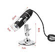 Електронний USB Мікроскоп RESTEQ із збільшенням 1600X, цифровий мікроскоп з камерою та штативом для паяння, науки та ремонту, фото 9