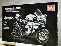Конструктор SG Blocks - Мотоцикл Kawasaki H2R Ninja (сірий), 14+ років. Лего, Lego