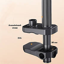 Тримач на стіл для смартфона з кільцевою лампою 26см для предметної зйомки, блогінгу, фото 4