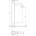 Монокран для холодної води EcoMix EMS-11RS Высокий кран на одну воду для умивальника (раковини), фото 4