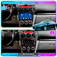 Штатна магнітола Lesko для Mazda 6 I (GG) Рестайлінг 2005-2008 екран 9" 4/64Gb 4G Wi-Fi GPS Top 1 шт., фото 3