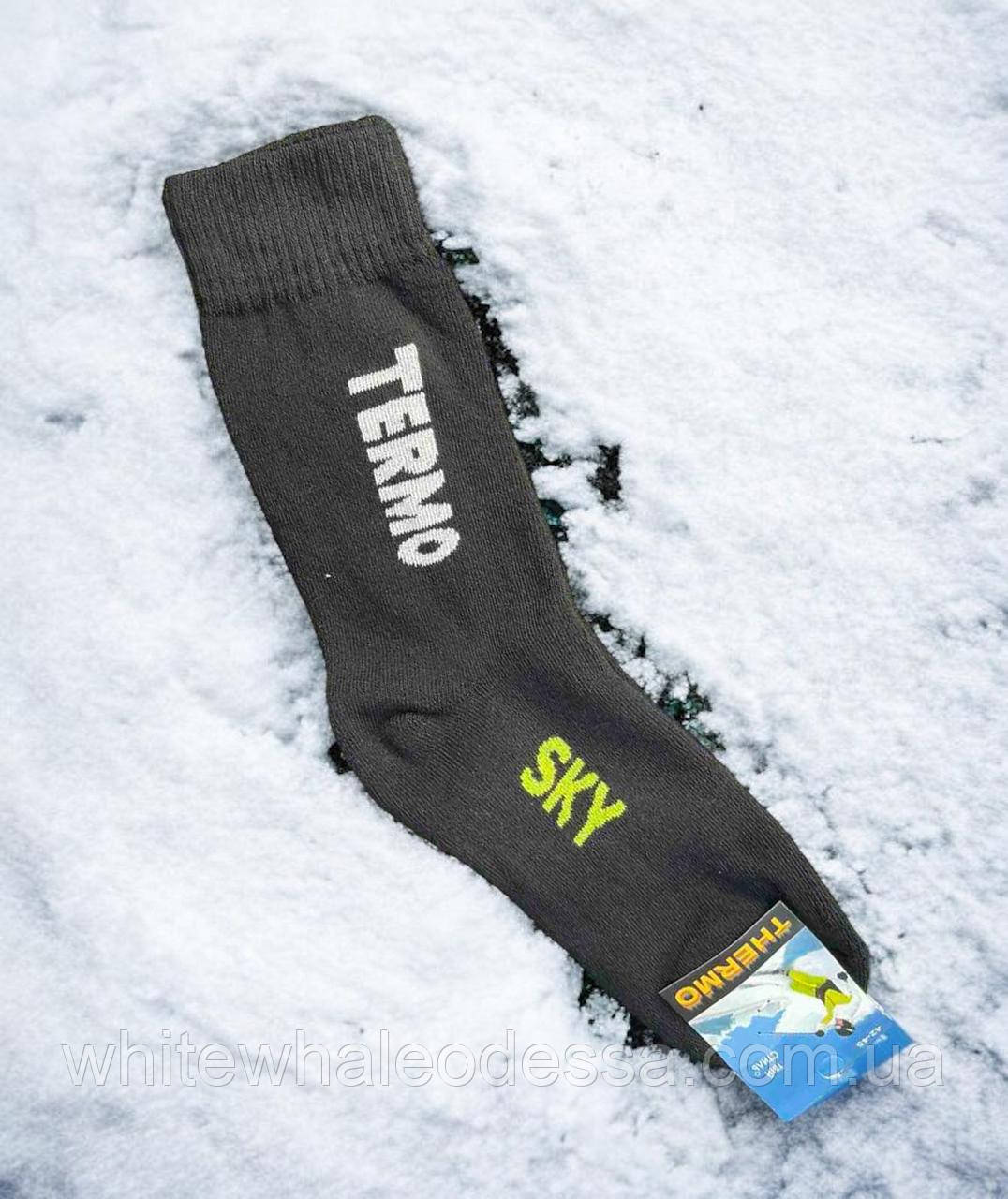 Упаковка 12 пар термошкарпетки TERMO SKY socks чоловічі теплі махрові