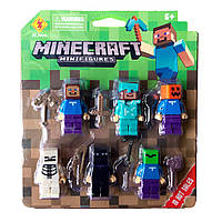 Набор мини-фигурок Майнкрафт для Лего 6 шт 6 шт Разноцветные Хіт продажу!