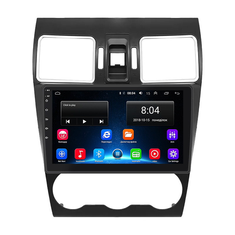 Штатна магнітола Lesko для Subaru XV I 2011-2016 екран 9" 2/32Gb Wi-Fi GPS Base 6 шт.