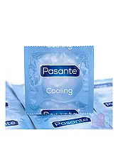 Презервативи Pasante Cooling 6 штук охолоджуючі ребристі презервативи, фото 3