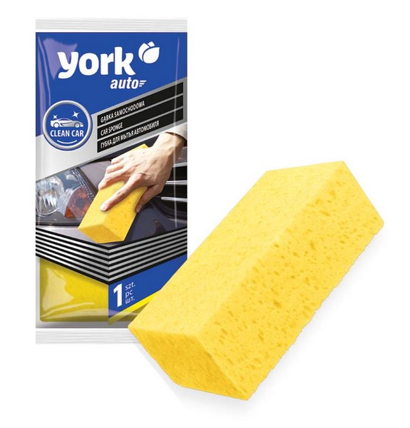 Губка для миття авто,  21*10*6,5 см,  ТМ York