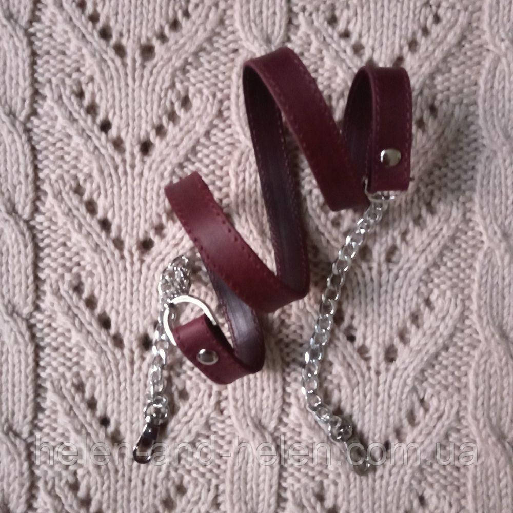 Ручка для міні-сумочки 1,5*130. Бордо, фото 1