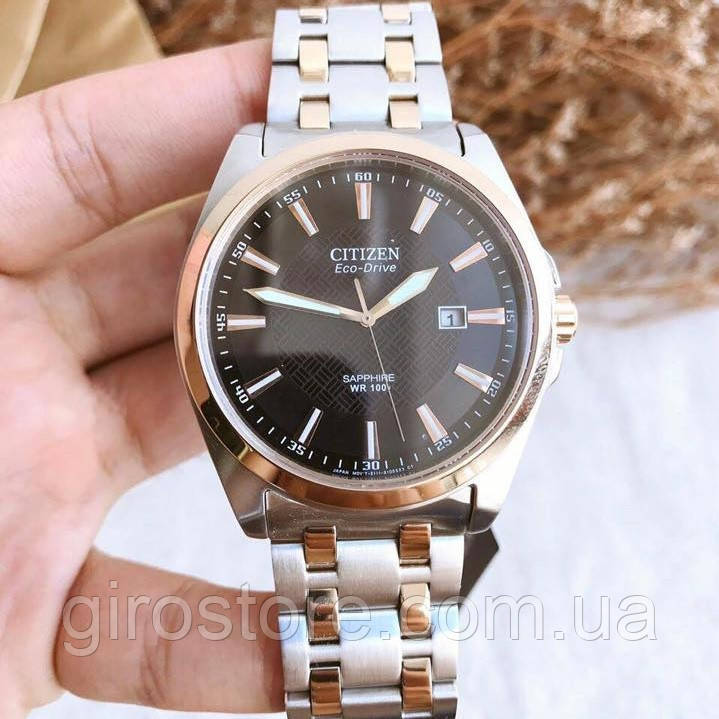 Японський чоловічий класичний годинник Citizen Eco-Drive BM7106-52E на сонячній батареї, сапфірове скло, фото 1