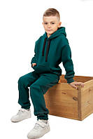 Теплый детский костюм для мальчика зеленый тм Авекс