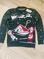 Чоловічий новорічний светколір зелений, розмір M-Л