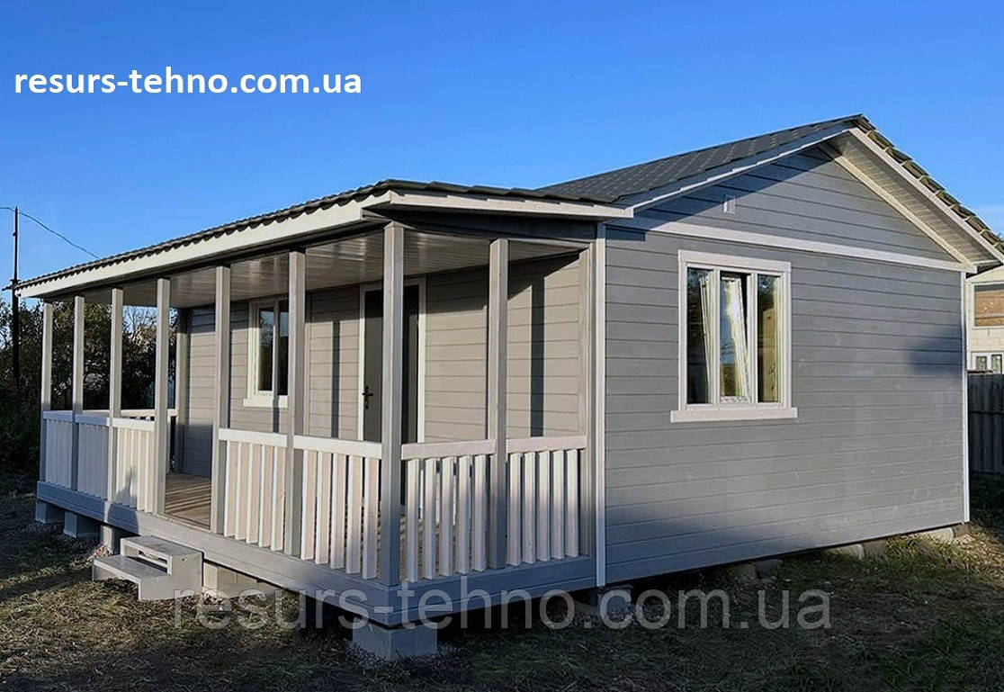 Будинок дачний 6м х 7м з терасою 7м х 2м.