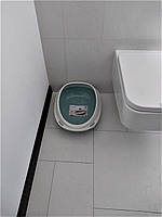 Пластиковый туалет Georplast Shuttle для кошек, 45x36x15.5 см, зеленый