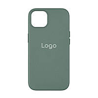 Чехол Leather Case with MagSafe для iPhone 15 Plus Цвет Pine Needle Green