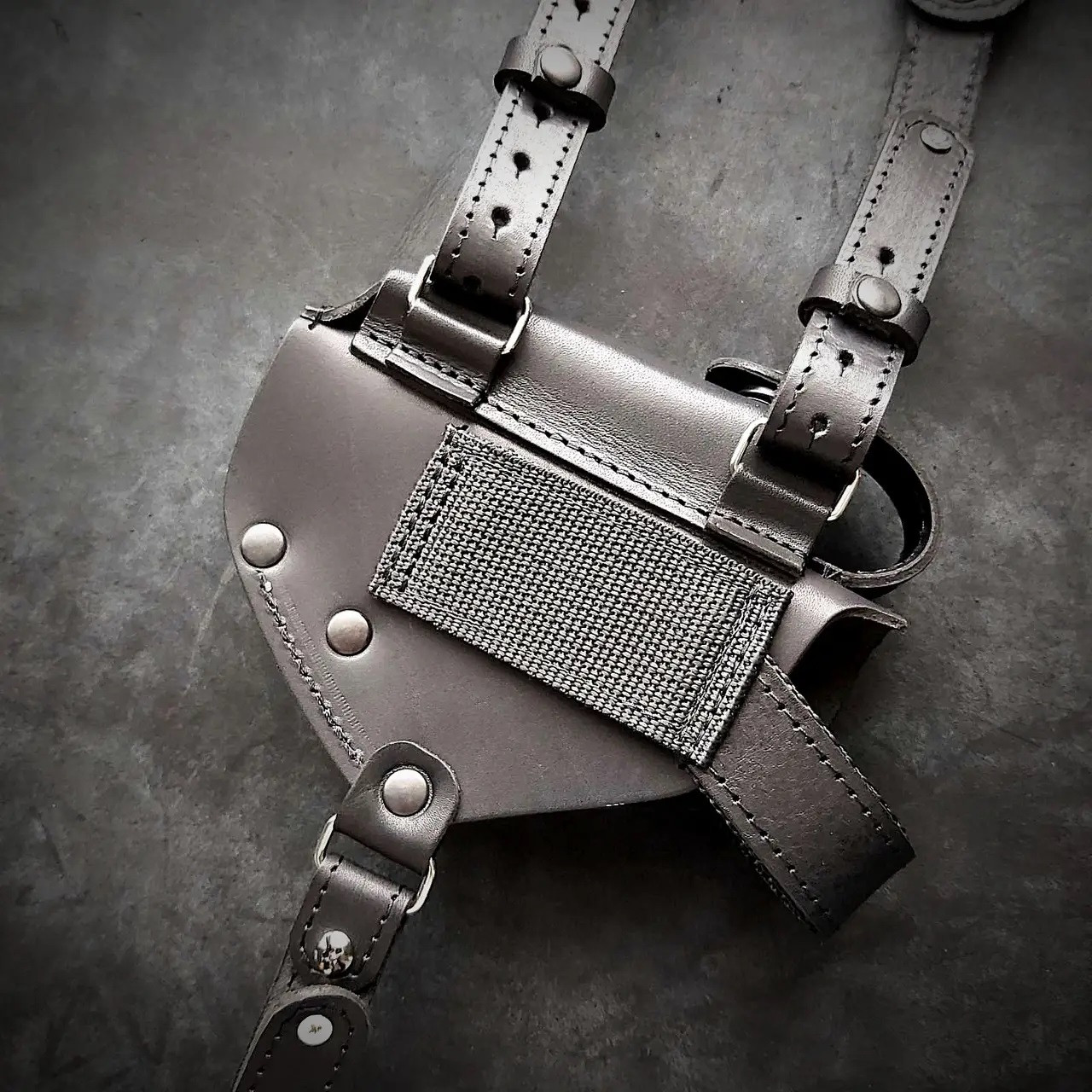 Оперативная кобура для пистолета ПМ кожаная армейский кейс скрытого ношения цвет черный - фото 3 - id-p1993222542