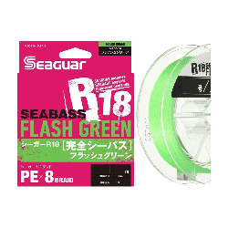 Шнур Seaguar R18 Complete Seabass Flash Green 150 м #0.8 15lb NEW (174462) 4186605