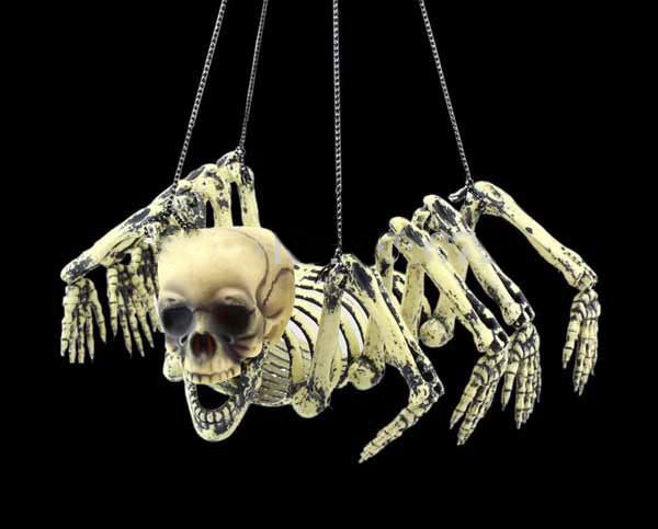 Паук подвесной с человеческим черепом - украшение на хеллоуин! - фото 1 - id-p351662083