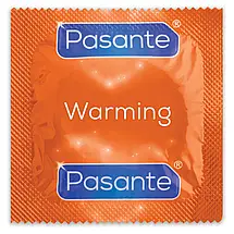 Презервативи Pasante Warming 6 штук зігріваючі ребристі презервативи, фото 3